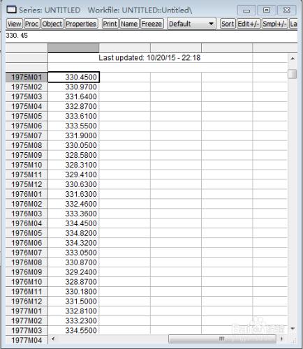 關於Eviews 6.0日期型圖表的製作