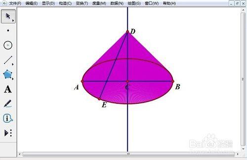 怎樣利用幾何畫板畫圓錐體