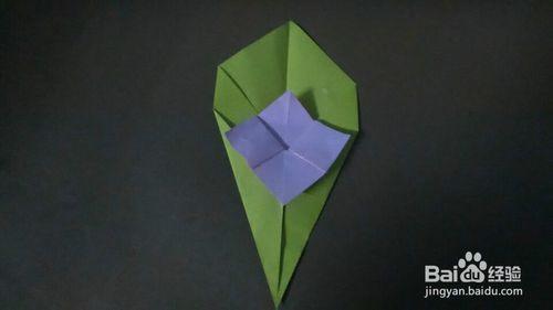 趣味摺紙——繡球花葉子的折法以及花葉組合