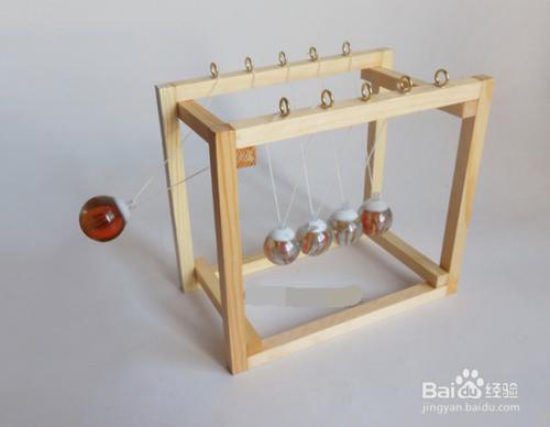【手工】DIY力學原理牛頓擺環保材料五球碰擺
