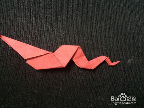簡單摺紙：小蛇摺紙