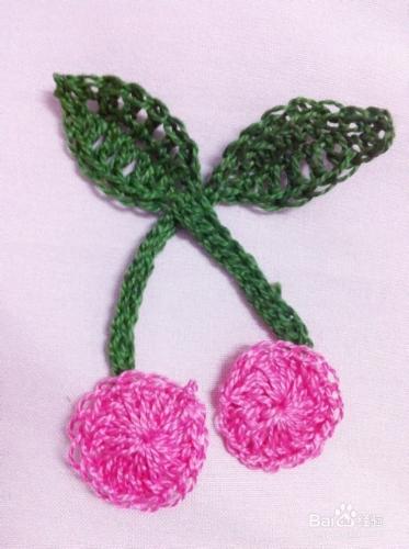 如何用鉤針編織鉤出新鮮美味的毛衣裝飾櫻桃