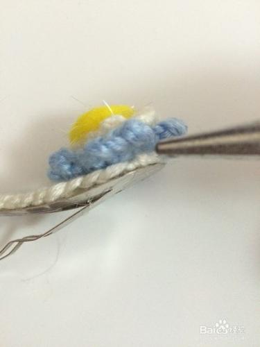 髮卡DIY-花朵毛線鉤織