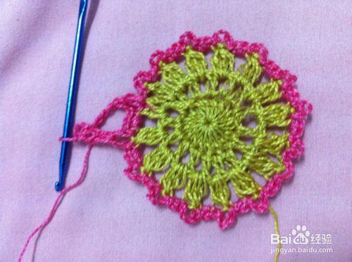 手工製作編織毛衣單元花水杯墊桌墊圖案飾品花