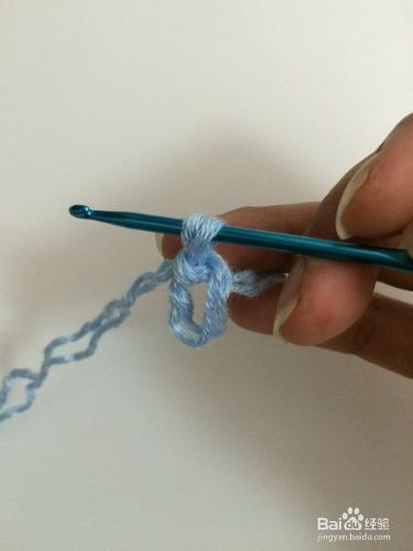 髮卡DIY-花朵毛線鉤織
