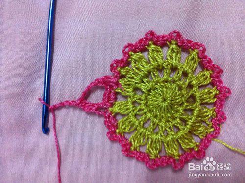 手工製作編織毛衣單元花水杯墊桌墊圖案飾品花