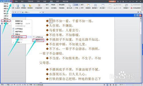 Word基礎學習二十二、怎樣新建和拆分窗口