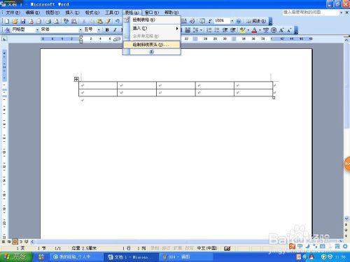 word2003怎樣插入表格與斜線表頭