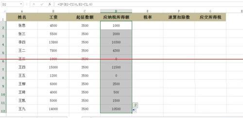 Excel表格怎麼計算工資所得稅？