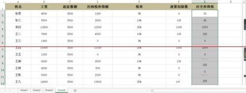 Excel表格怎麼計算工資所得稅？