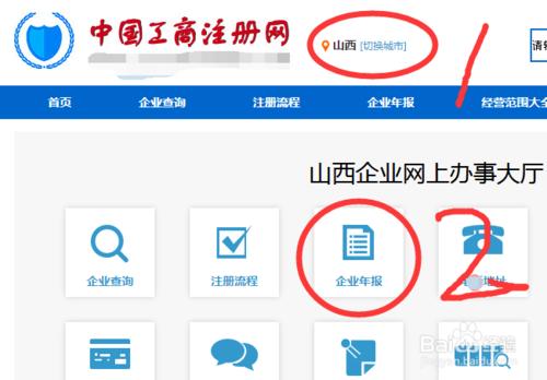 工商局山西紅盾網企業年檢年報網上申報辦理流程