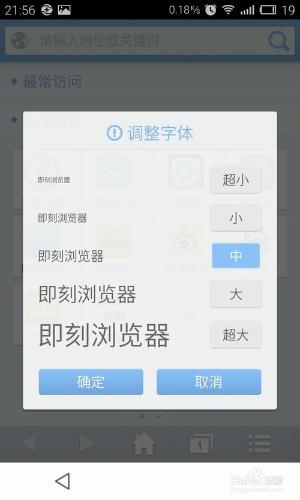 手機即刻瀏覽器如何設置字體？