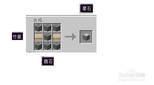 我的世界石磨/磨石怎麼合成怎麼做