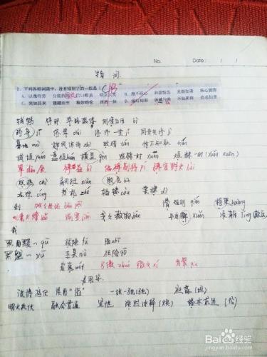 高考原版語文筆記：[1]重點字音