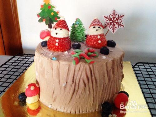 聖誕巧克力裝飾蛋糕