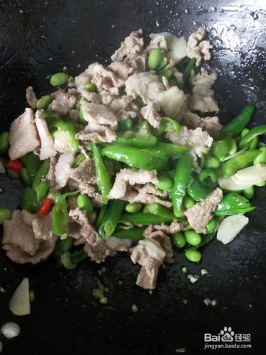 爽口毛豆炒肉片