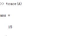 用matlab求矩陣的一些常用的值