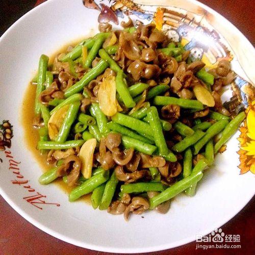 家常下酒菜：豆角爆炒雞胗