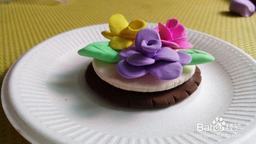 幼兒陶泥—巧克力奶油蛋糕