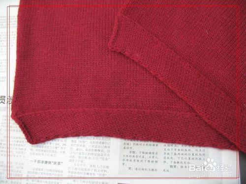 手編漂亮的酒紅色長袖連衣裙方法介紹