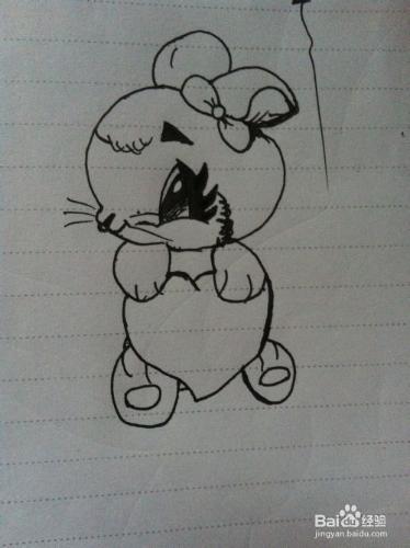 如何畫可愛卡通愛心小兔，萌翻了！！