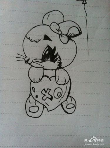 如何畫可愛卡通愛心小兔，萌翻了！！