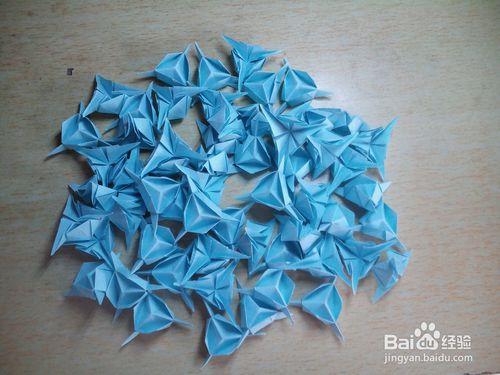 摺紙之 鏤空花球——藍色之星