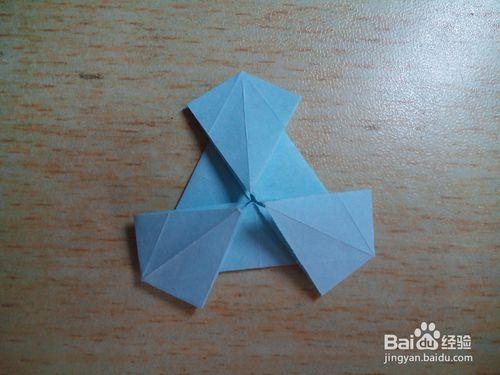 摺紙之 鏤空花球——藍色之星