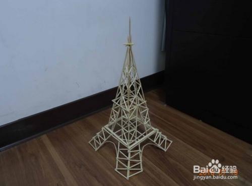 廢燒烤竹籤DIY巴黎鐵塔