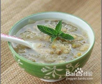 夏天降暑必備--薄荷綠豆湯