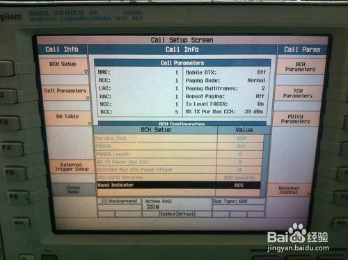 Agilent8960測試GSM850/900/1800/1900