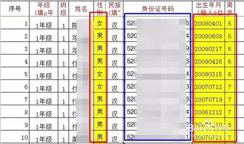 根據身份證號碼自動填性別、生日、年齡