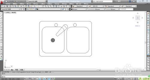 室內設計CAD中怎麼畫洗菜盆