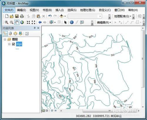 Arcgis中如何對等高線進行標註