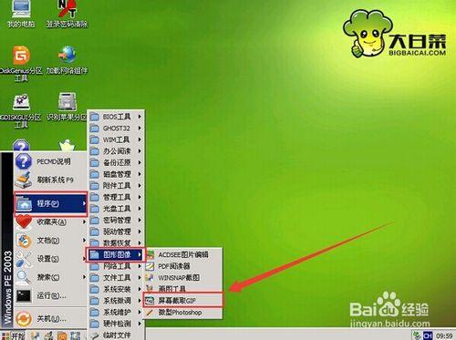 win2003PE屏幕截取GIF工具教程