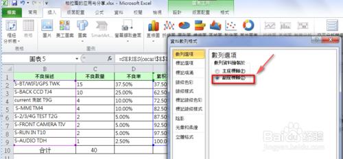 怎麼用excel 2007 版製作簡要柏拉圖？