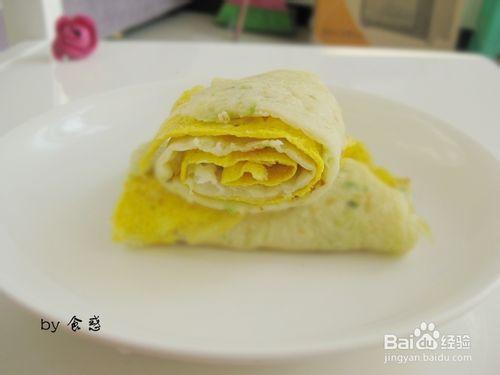 活力早餐——牛奶黃瓜雞蛋卷餅