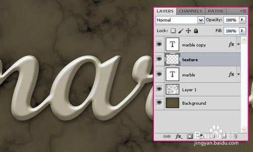 Photoshop如何創建大理石文字效果