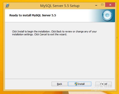 win8.1安裝MySQL5.5數據庫服務器