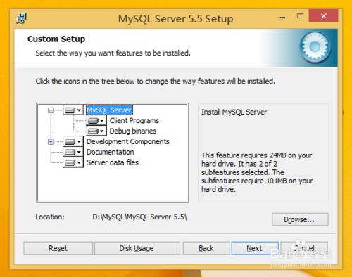 win8.1安裝MySQL5.5數據庫服務器