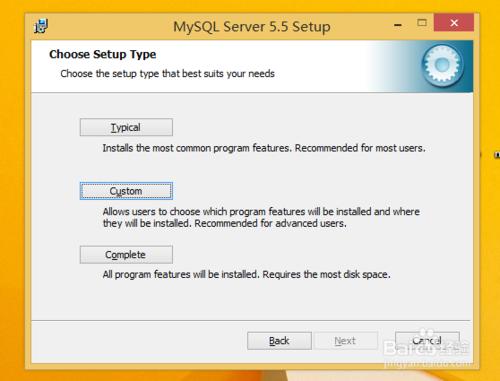 win8.1安裝MySQL5.5數據庫服務器