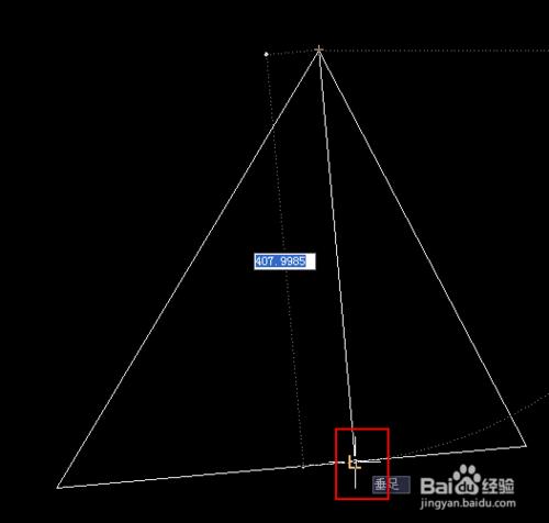 用AutoCAD繪製三角形垂線並驗證三垂線交於一點