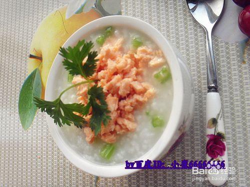 三文魚 補腦降血壓的營養餐——三文魚芹菜粥