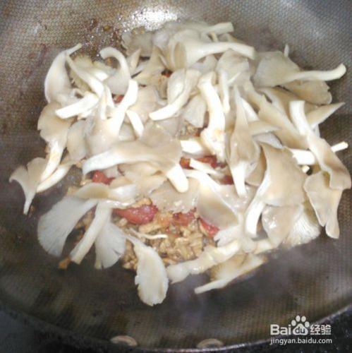 小平菇的做法—小平菇炒肉絲