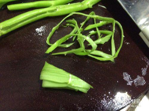 空心菜杆炒肉絲——空心菜杆的華麗轉身