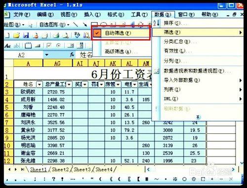 excel排序和篩選的操作方法