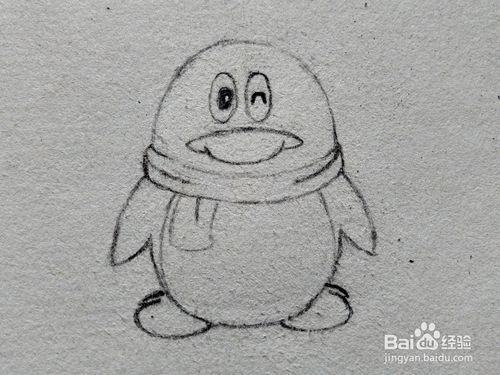 如何畫QQ的企鵝形象