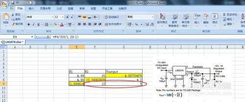 EXCEL 電源的計算公式，LM2576、LM2575計算