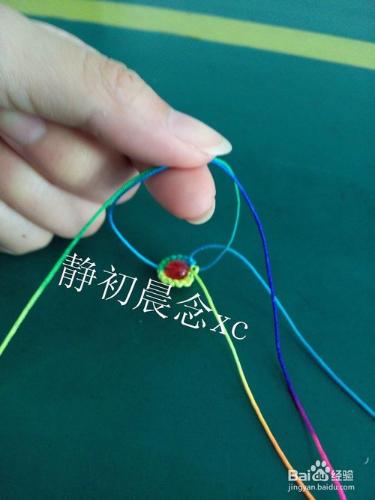 手工編織：雲雀結五彩戒指的簡單編織