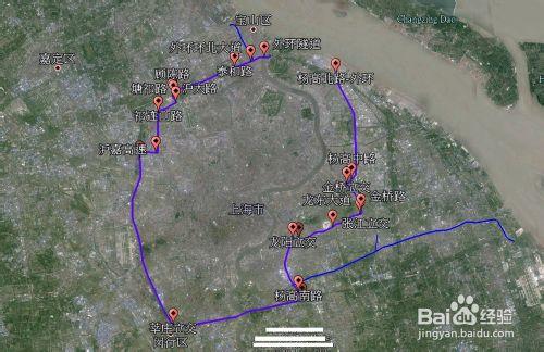 如何利用百度全景地圖查找滬C限行範圍標誌